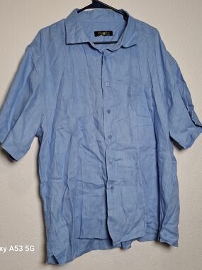 Pronto Uomo Light Blue Short-Sleeve Shirt Jacket